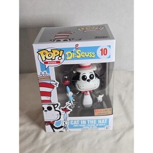 Funko Pop Books Dr Seuss Cat In The Hat #10 Box Lunch Exclusive New w Protector
